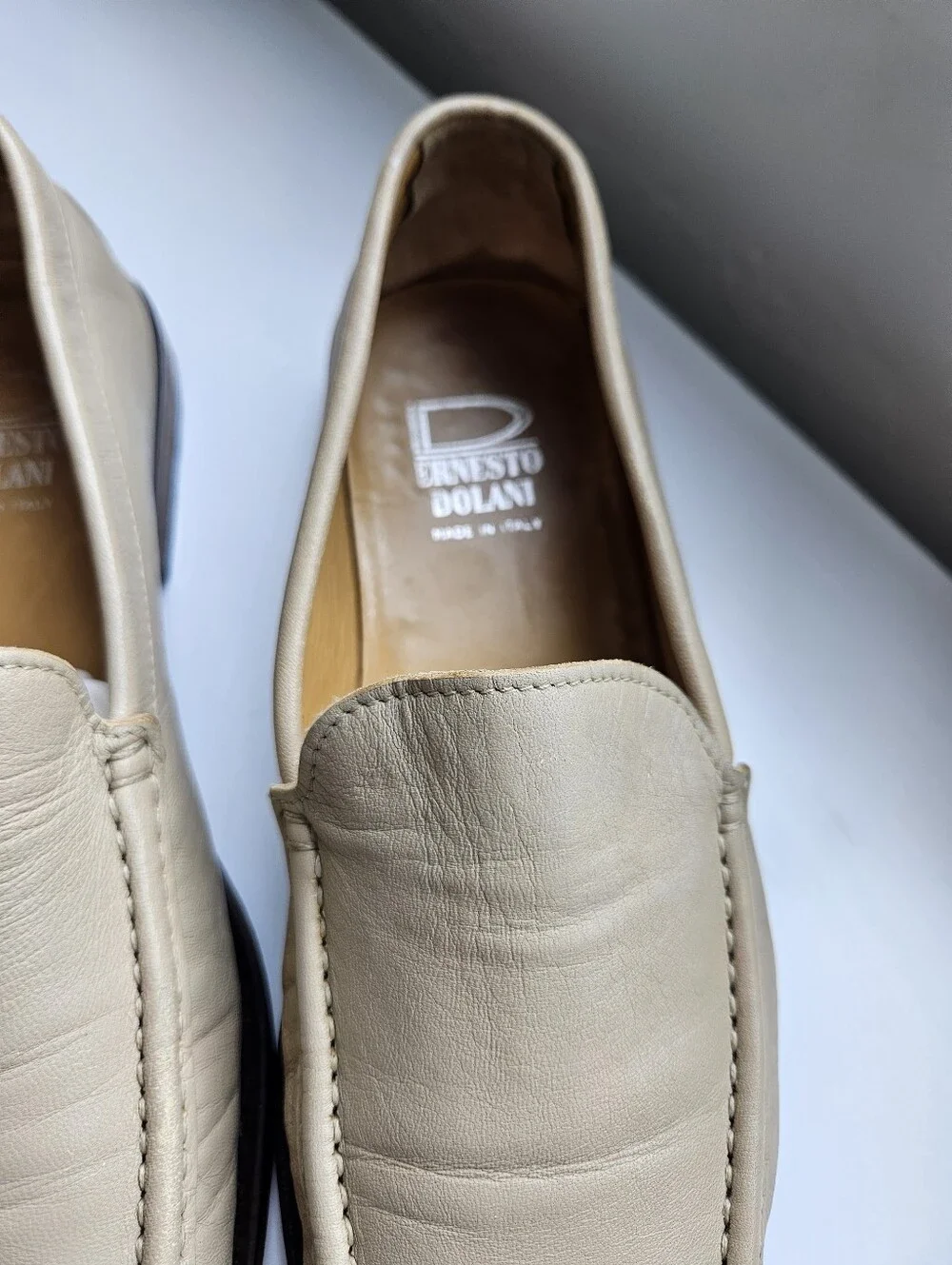 Ernesto Dolani Italian Square Toe Flat Slip On Loafer
